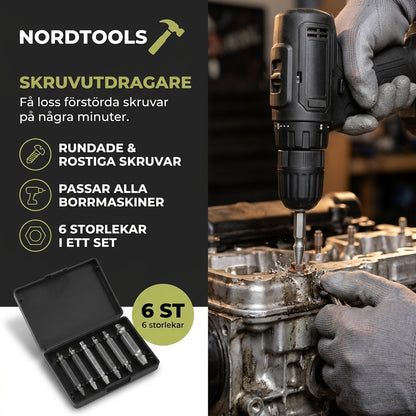NordLoss skruvutdragare 6 st i förvaringslåda