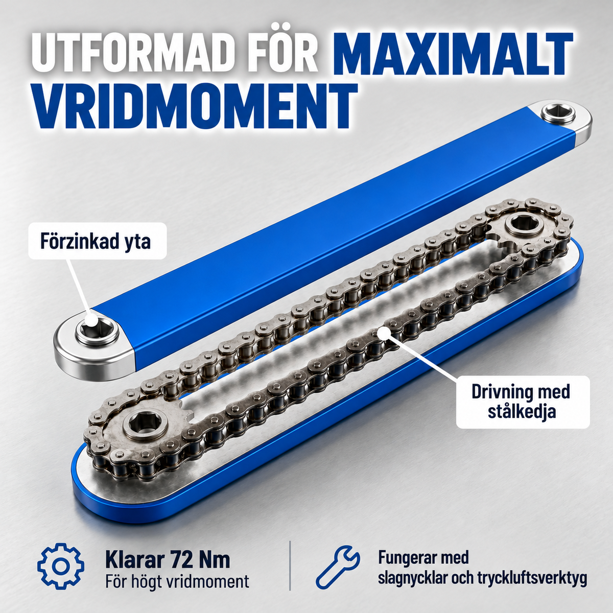 Utformad för maximalt vridmoment